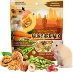 Natural raw seeds and nuts mix poured out for small pets