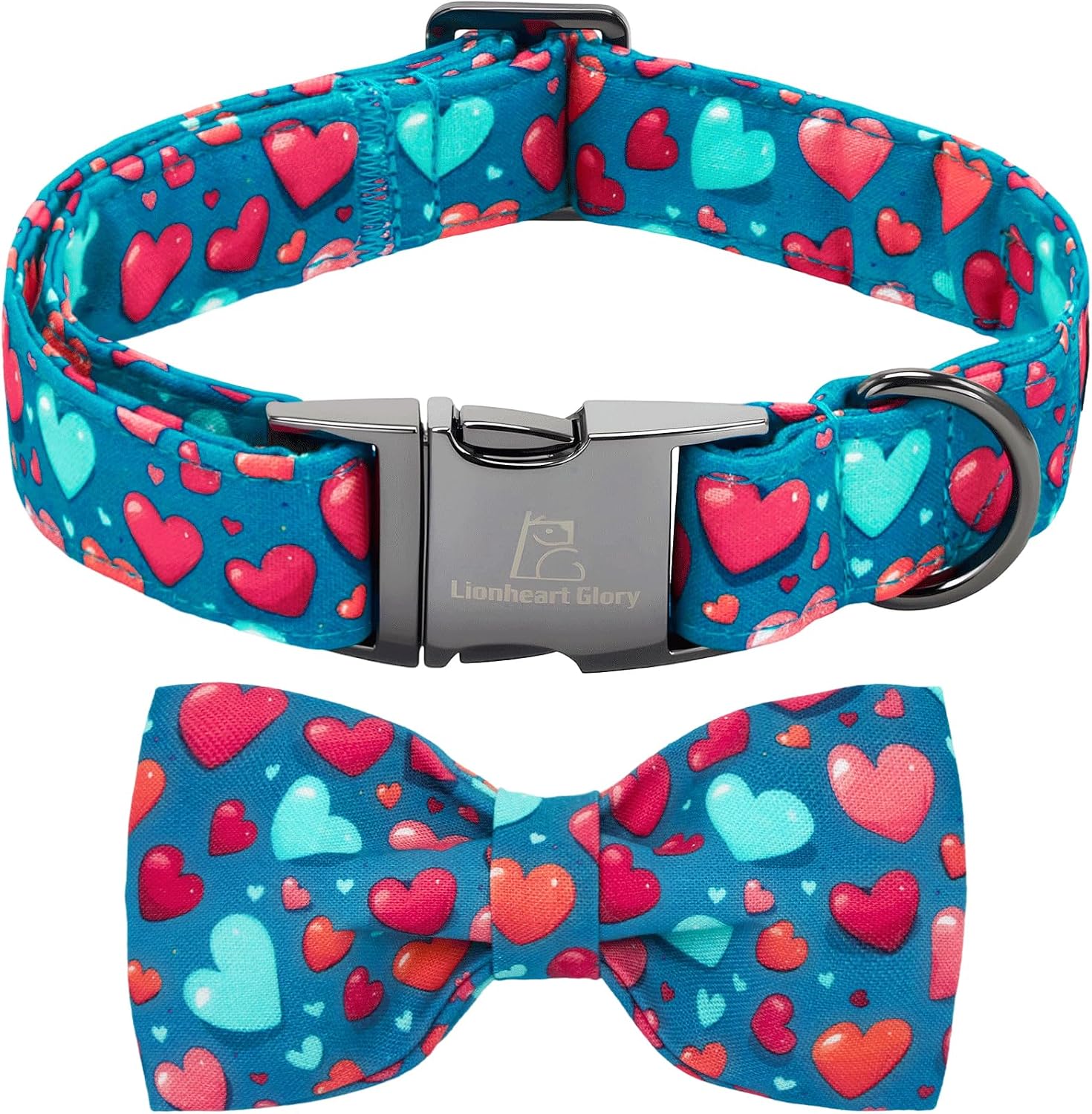 Lionheart Glory adjustable pet collar packaging and accessories