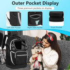 Durable nylon cat carrying bag with breathable mesh ventilation panels for hiking