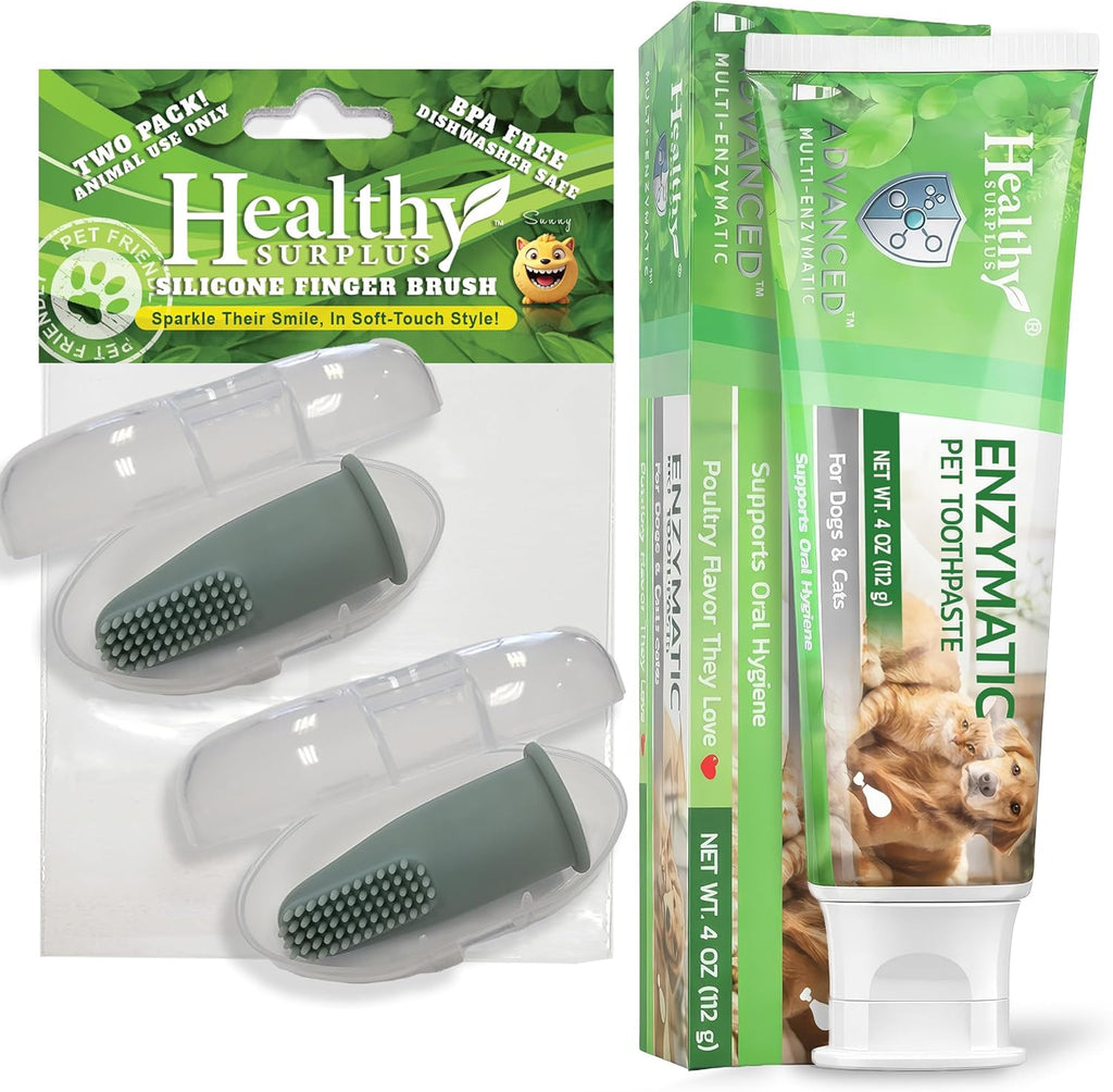 Healthy Surplus 4 Oz - Enzymatic Dog Toothpaste (Poultry - Chicken Flavor) for Dogs & Cats - Fresh Breath, Plaque & Tartar Control - Advanced 5-Enzyme Pet Toothpaste - Image 9