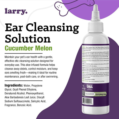 Top view of Larry ear cleaner bottle for cats and dogs