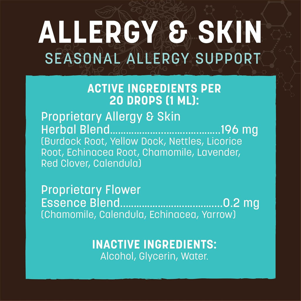 Earth Animal natural daily allergen protection drops bottle back
