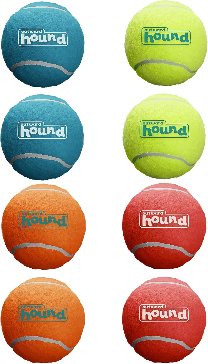 Outward Hound SqueakerBallz - Squeaky Tennis Balls for Dogs Under 50 lbs, Interactive Dog Toy for Fetch & Training, Medium (2.5"), 4Pack - Image 12
