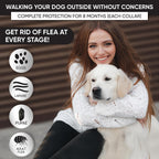 TevraPet dog flea collar branding and safety information
