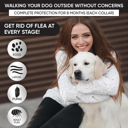 TevraPet dog flea collar branding and safety information