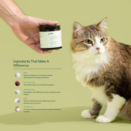 Authentic Petlio Longevity+ USA imported cat supplement
