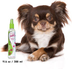 Complete packaging of Pet Silk 11.6 Ounce pet grooming spray cologne.