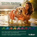 Kuoser Dog Life Jacket High Flotation, Reflective Dogs Life Vest for Swimming Boating, Adjustable Small Medium Large Dog lifejacket, Lightweight Dogs Life Preserver Rescue Handle Spring Summer Pool - Image 9