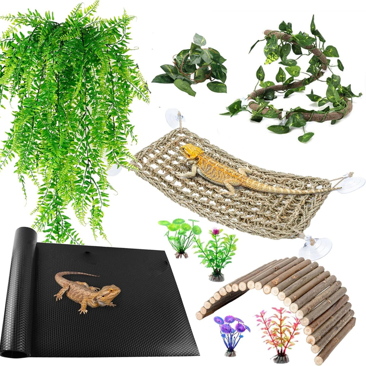TankMatDecor complete reptile tank decor collection