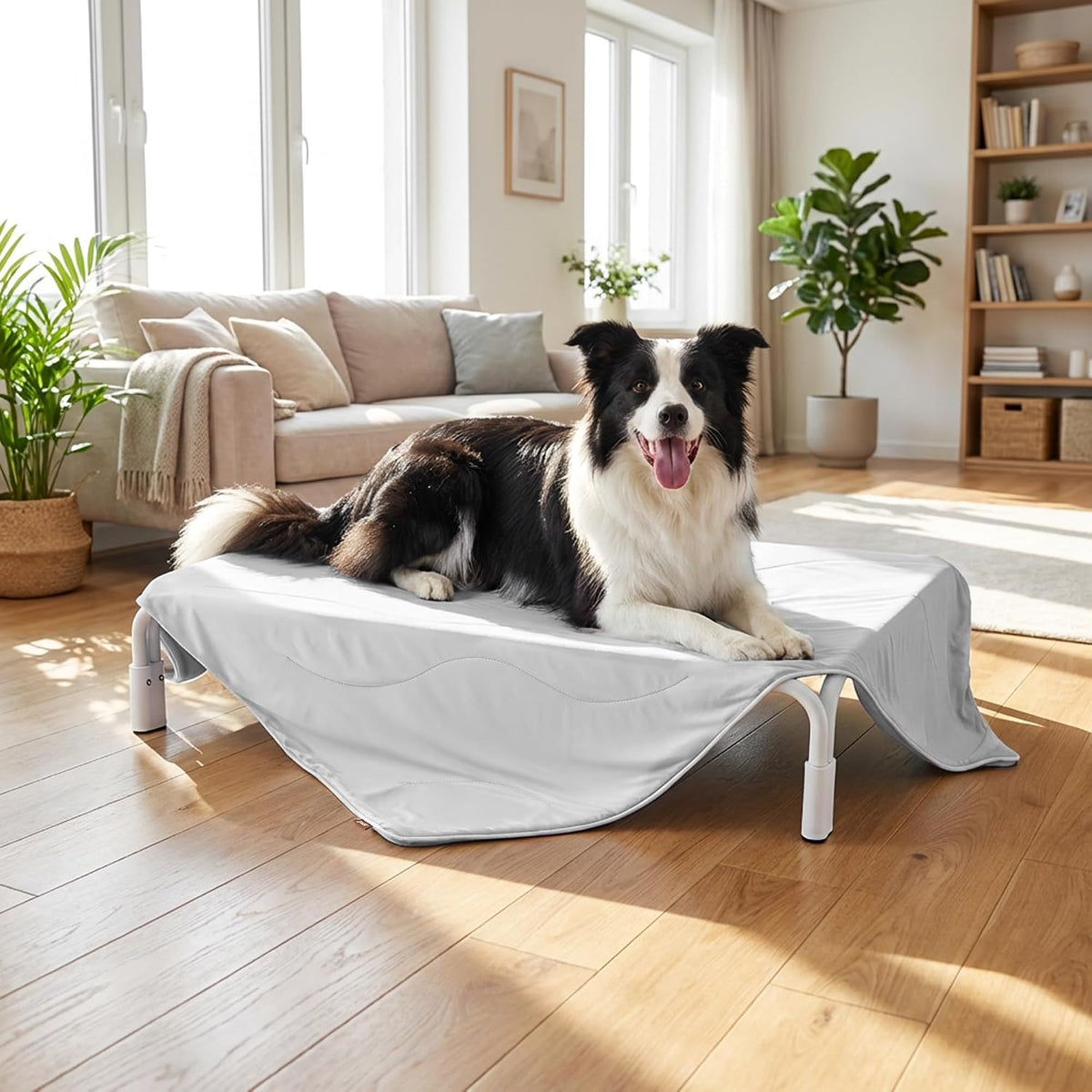 ZOMISIA Cooling Blanket for Medium Dogs - Lightweight Dog Cooling Mat with Breathable Air-Core Fill, Cold Pet Throw Blanket Washable for Summer, Soft Bed Cover, Blue, 30"x40" - Image 10