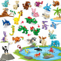 IMCUAMK Animal Building Sets front packaging view showcasing various transformable toy figures for kids