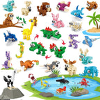 IMCUAMK Animal Building Sets front packaging view showcasing various transformable toy figures for kids