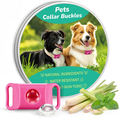 Bytecloud Ltd pink dog tag for flea and tick prevention front view