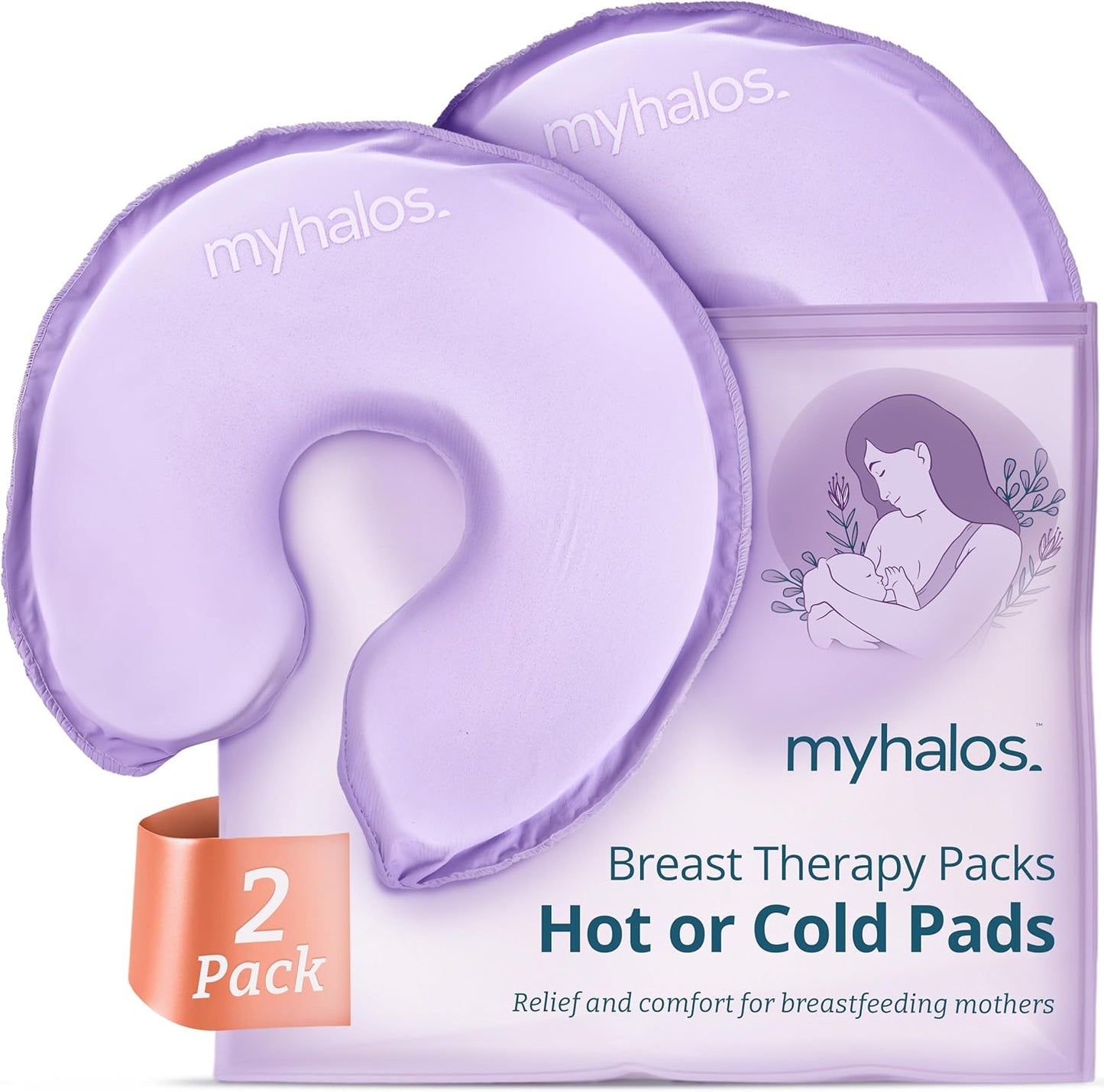 MyHalos breast therapy pads front packaging view