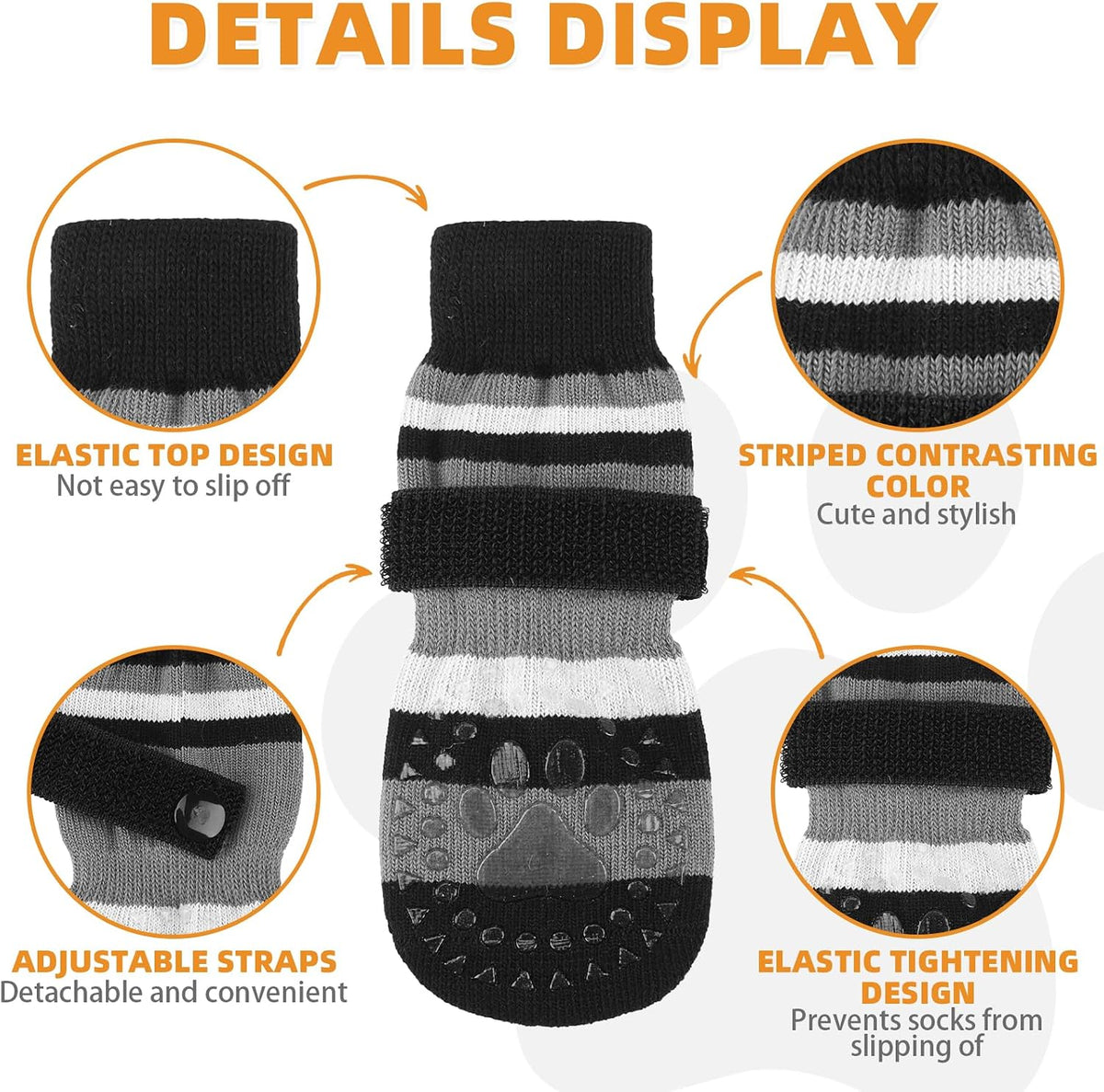 Kooltail pet paw protectors with double-sided grip