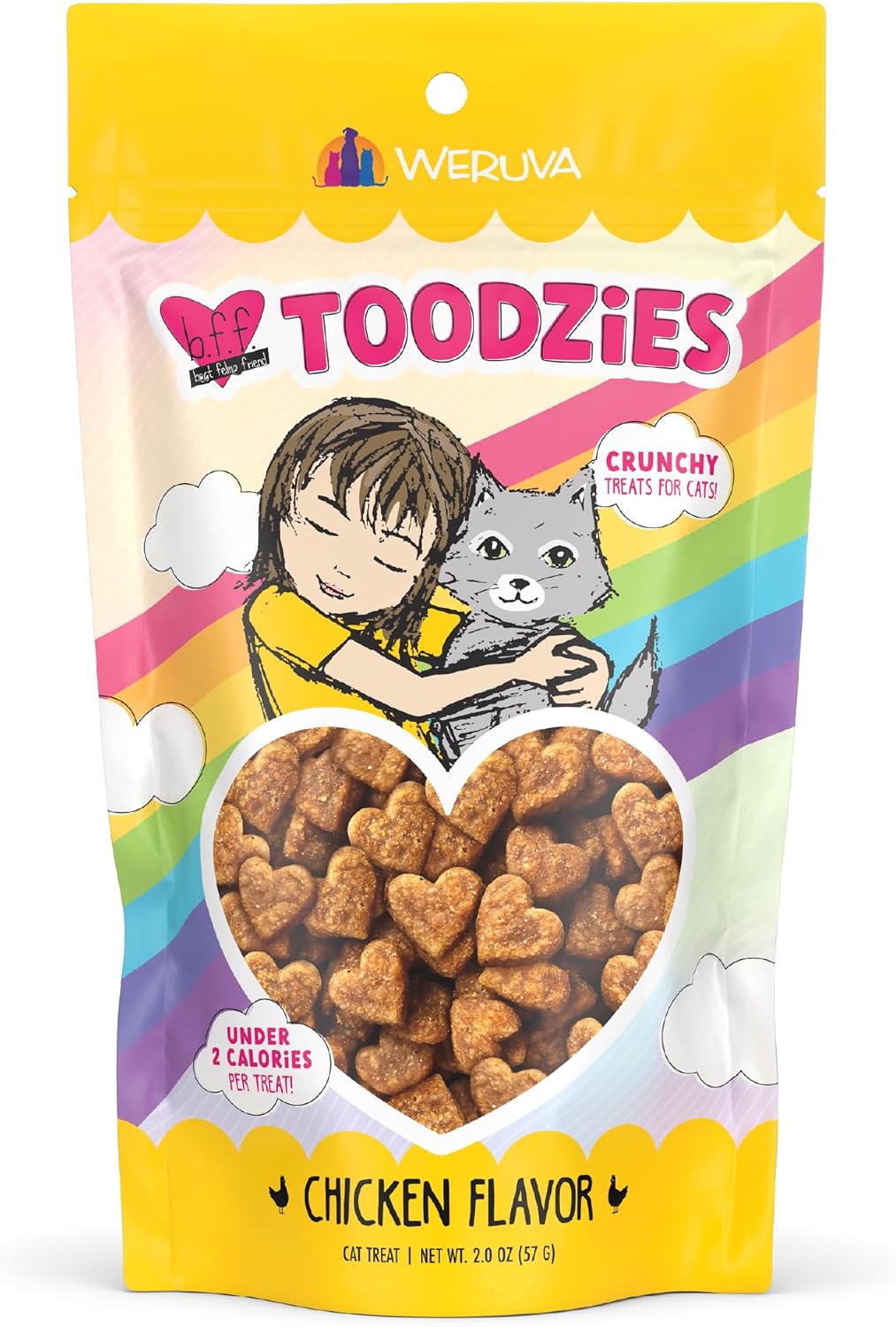 Weruva BFF Toodzies, Chicken and Salmon Crunchy Cat Treats, 2oz Bag - Image 11