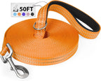Long Dog Leash XiaZ Training Leashes 10/15/20/30/50/100ft Long Lead for Dogs 10ft Training Leash for Outside Blue 10 Foot Nylon Padded Handle Reflective Hiking Yard - Image 10