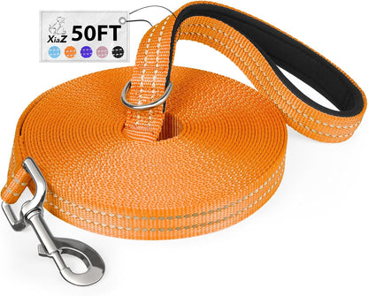 Long Dog Leash XiaZ Training Leashes 10/15/20/30/50/100ft Long Lead for Dogs 10ft Training Leash for Outside Blue 10 Foot Nylon Padded Handle Reflective Hiking Yard - Image 10