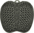 Beskar XL shower foot scrubber mat front view in grey