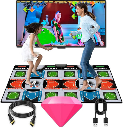 Damcoola wireless TV dance mat silver gray front view
