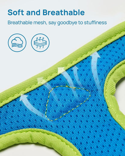 Secure buckle and velcro closure on PetThem cat harness