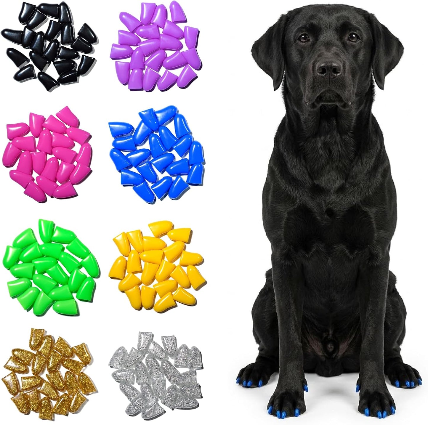 Zetpo dog nail caps 100 pieces XL size front view