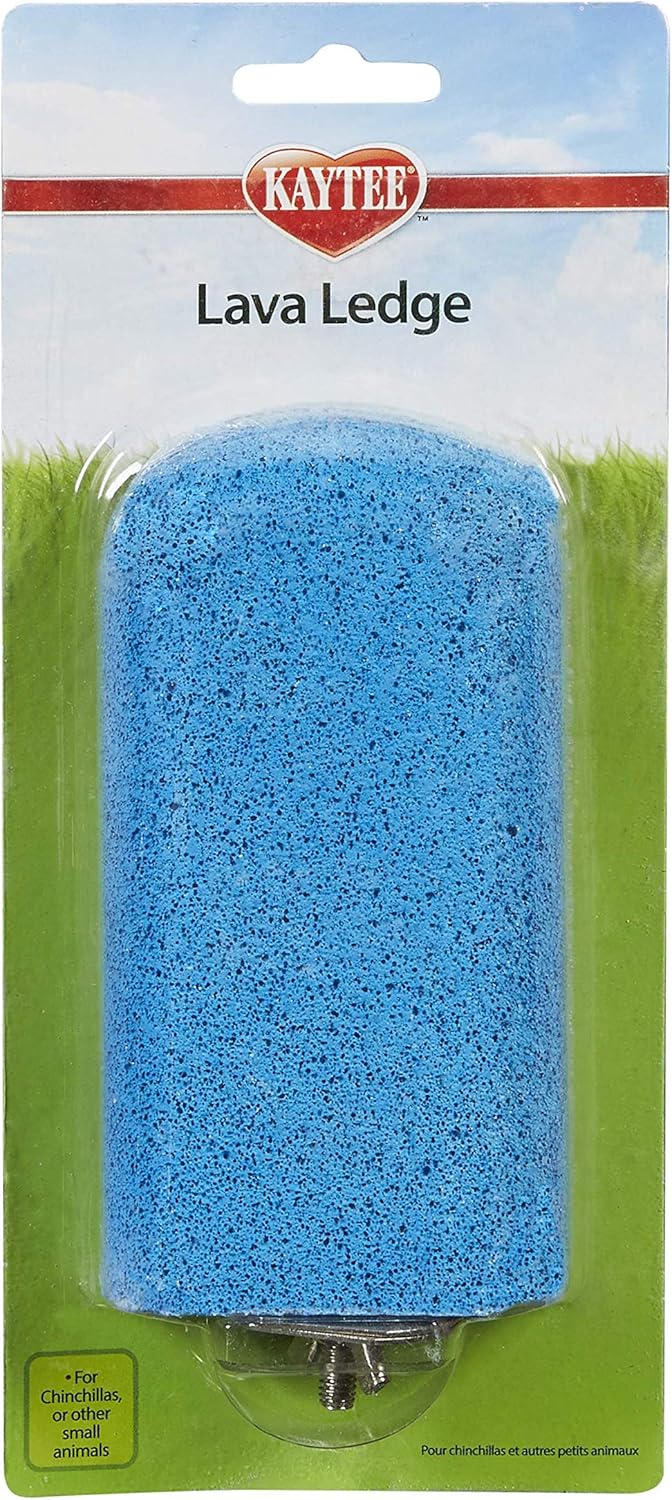 Kaytee Lava Ledge front view showing colorful pumice stone texture for small pets.