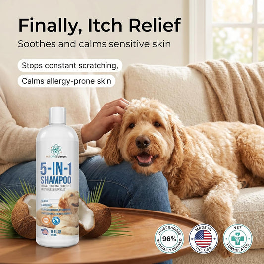 Pet Care Sciences professional grade dog shampoo label detail