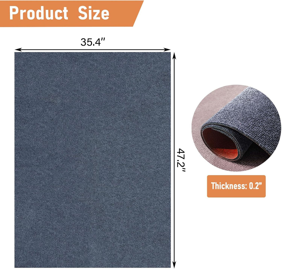 Close up of Rlinjyh waterproof pet mat texture and thickness
