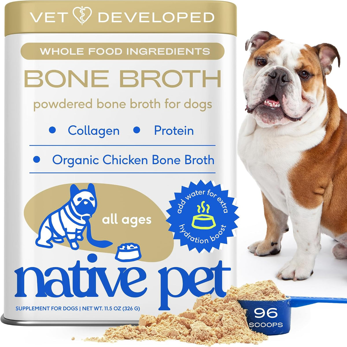 Native Pet Bone Broth for Dogs - Made with Real Beef Bone Broth, Dog Food Toppers for Picky Eaters - Provides Extra Hydration & Nutrition for Joint Strength, Immunity & Heart Health-48 Scoops - Image 10