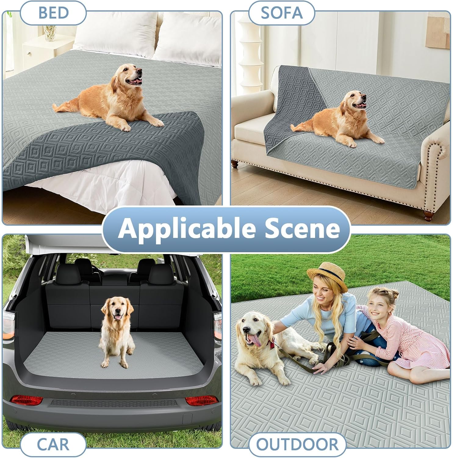 Hyha pet protection mat with internal waterproof layer close up view