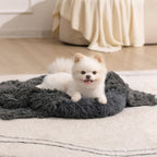 gogobunny Waterproof Dog Blanket for Couch & Furniture Protection - Super Soft Reversible Throw for Large Dogs & Cats, Calming Washable Fur & Sherpa Pet Blanket(33x77 Inch, Grey) - Image 14