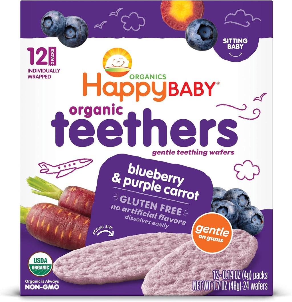 Happy Family Happy Baby Organic Teethers Blueberry Purple Carrot box front view