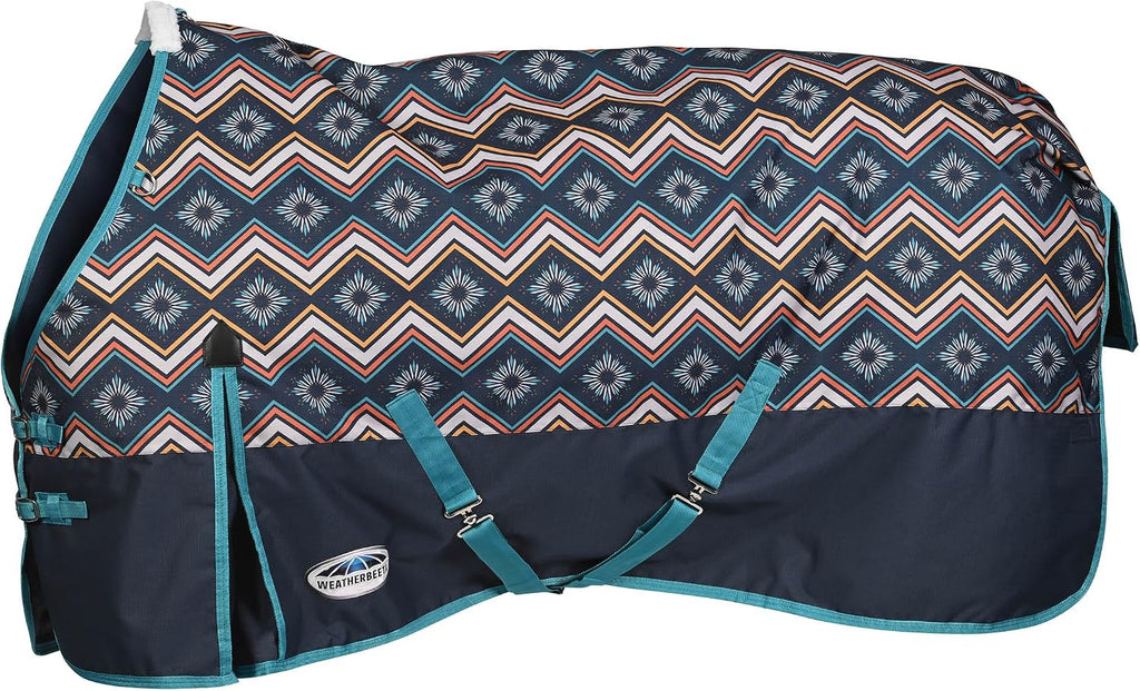 WeatherBeeta ComFiTec Essential Standard Neck Medium horse blanket side profile overview.