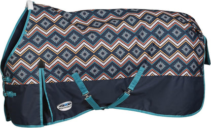 WeatherBeeta ComFiTec Essential Standard Neck Medium horse blanket side profile overview.