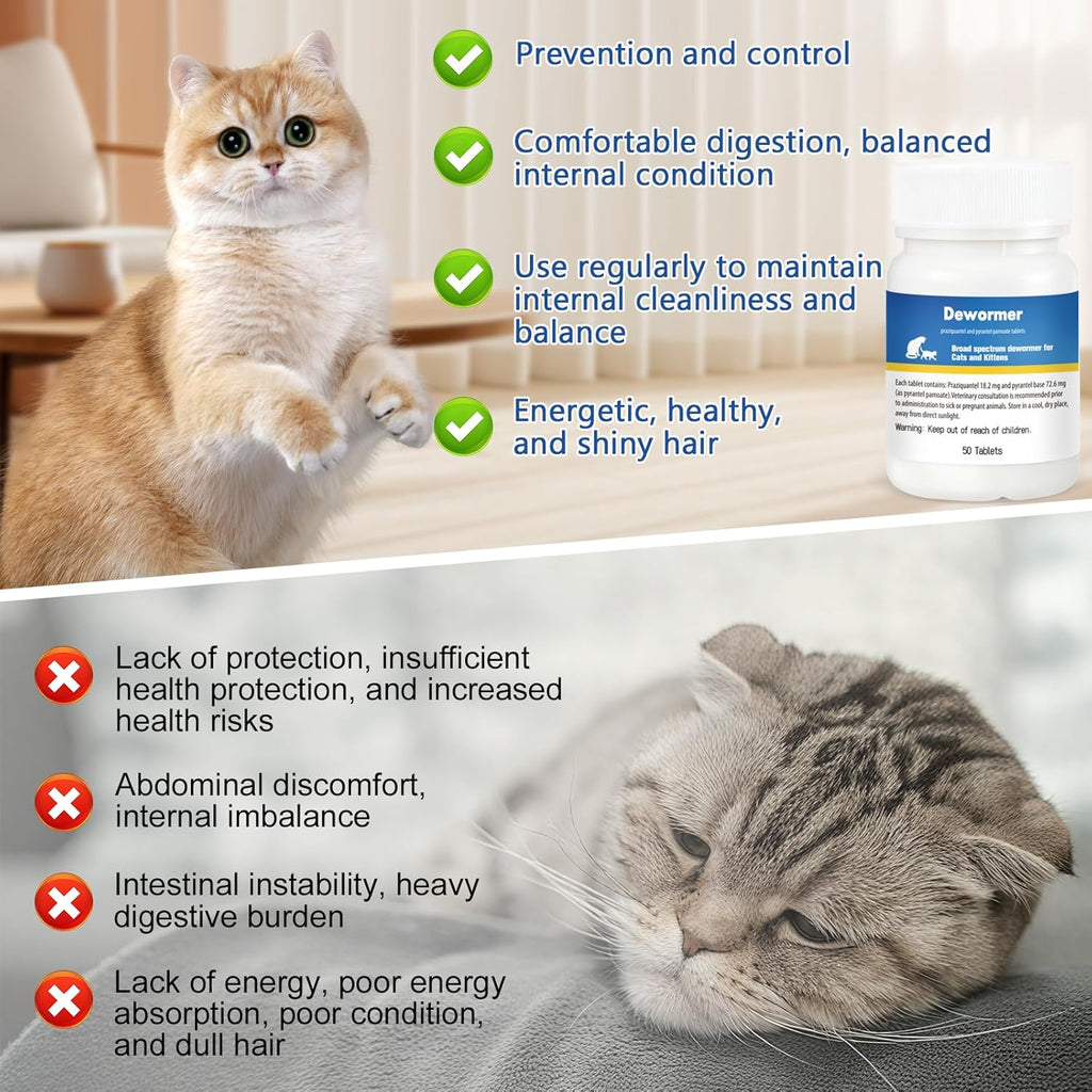 BiKontrun scored deworming tablets for accurate cat weight dosing