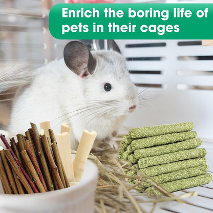 Sweet bamboo pieces for rabbit and guinea pig treats