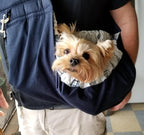 Adjustable shoulder strap detail on OrgMemory pet sling