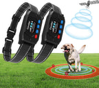 Advanced wire free electric pet containment fence transmitter layout setup diagram.