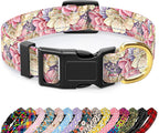 Reflective Dog Collar for Medium Dogs, Cute Leopard Style Adjustable Heavy-Duty Nylon Puppy Collar for Boy and Girl Female, Soft Pet Accessories with Quick Release Buckle, Neon - Image 9
