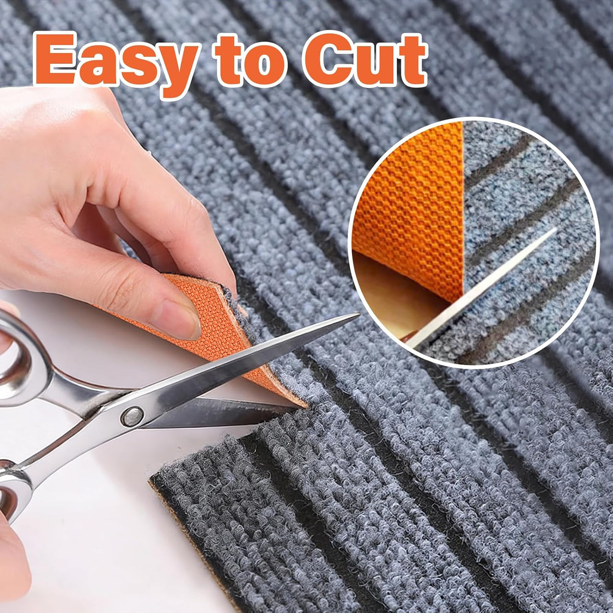 Demonstration of Varrisin mat being trimmed with scissors for custom fit