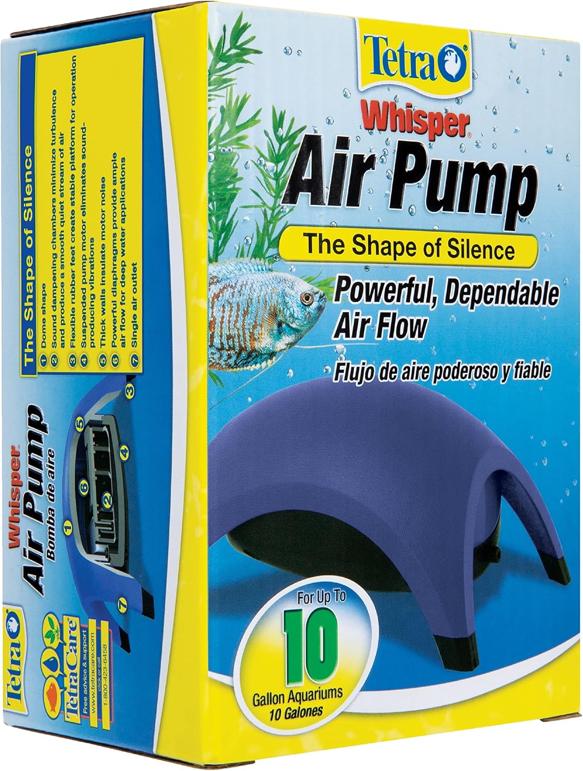Tetra Whisper air pump retail packaging