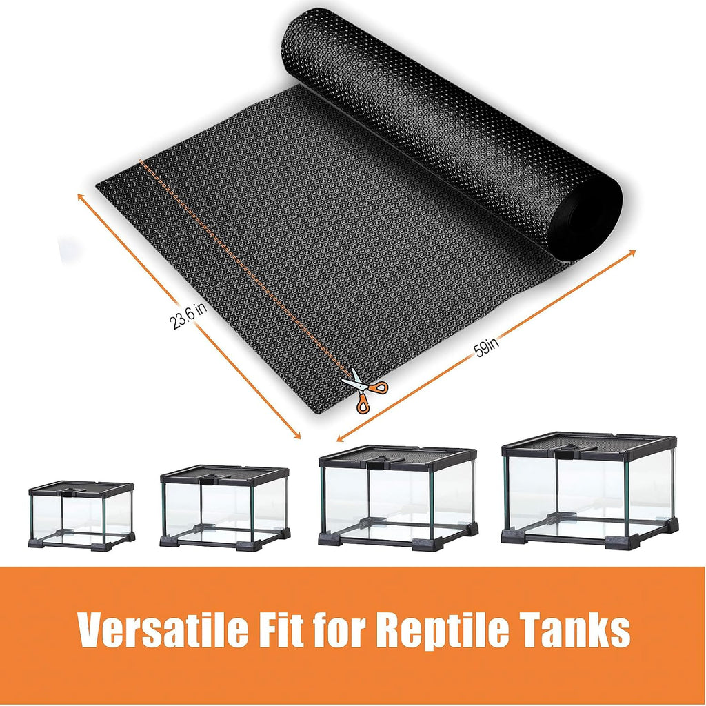 Furatune non adhesive reptile carpet substrate inside a one hundred twenty gallon tank