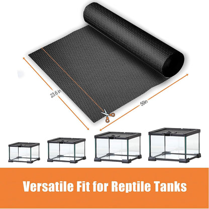 Furatune non adhesive reptile carpet substrate inside a one hundred twenty gallon tank