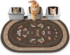 Bienbee Cat Litter Mat, 24" x 15" Litter Box Mat Rug with Non-Slip Bottom,Urine and Water Proof, Easy to Clean Cat Supplies Essentials for Indoor Kitty Kitten Floor, Bean-Green M - Image 12