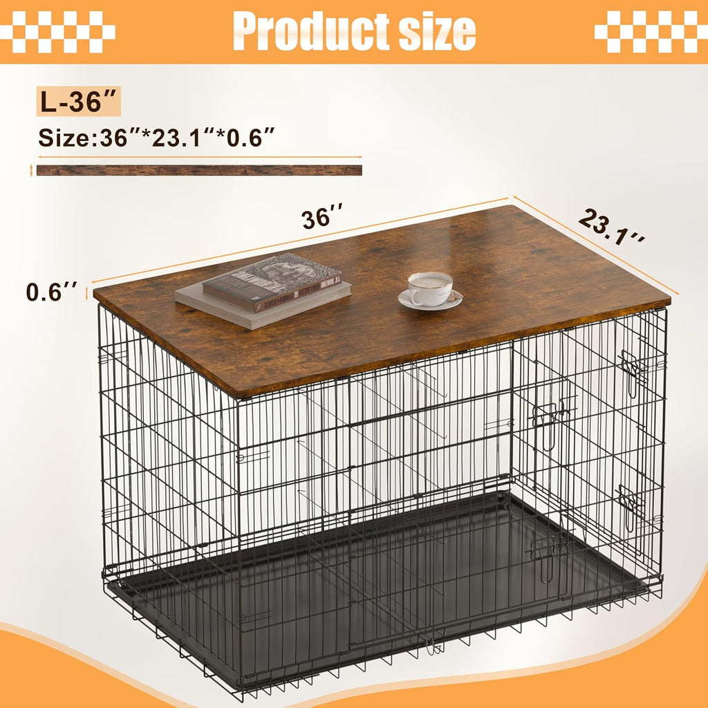 Piskyet premium wooden crate cover in rustic brown color style