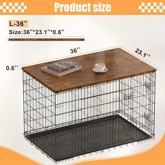 Piskyet premium wooden crate cover in rustic brown color style
