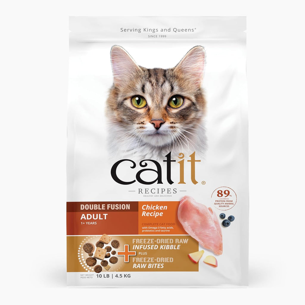 Catit Recipes Double Fusion Adult Cat Food - Chicken Recipe, High-Protein, Freeze-Dried Raw Toppings, No by-Products, Minimally Processed for Optimal Nutrition, 4 lb - Image 14