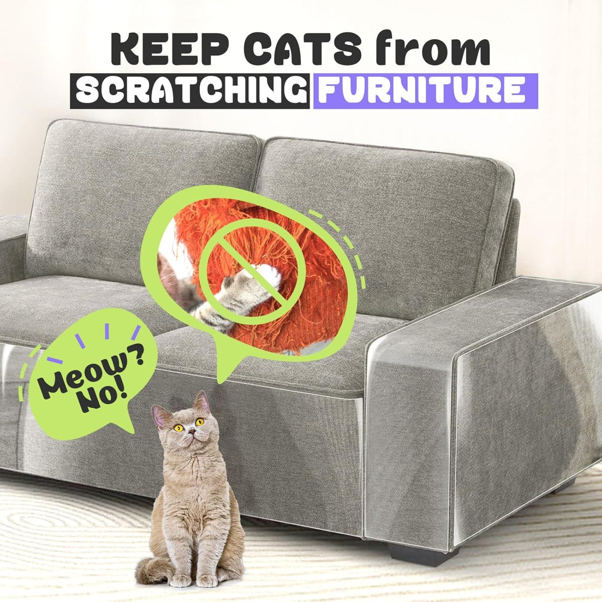 Jinvogreen adhesive couch guard applied to sofa corner