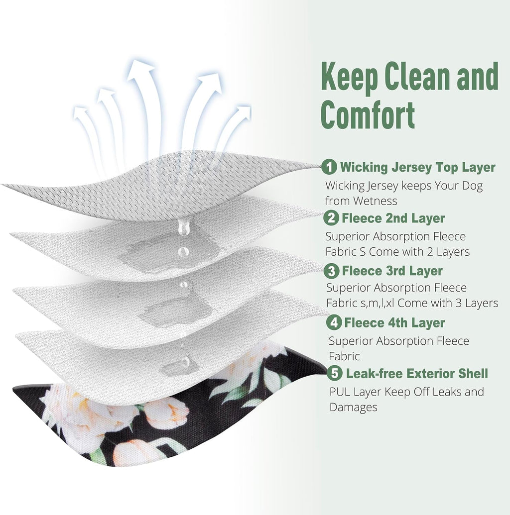 Premium female puppy diapers with leak proof exterior shell design